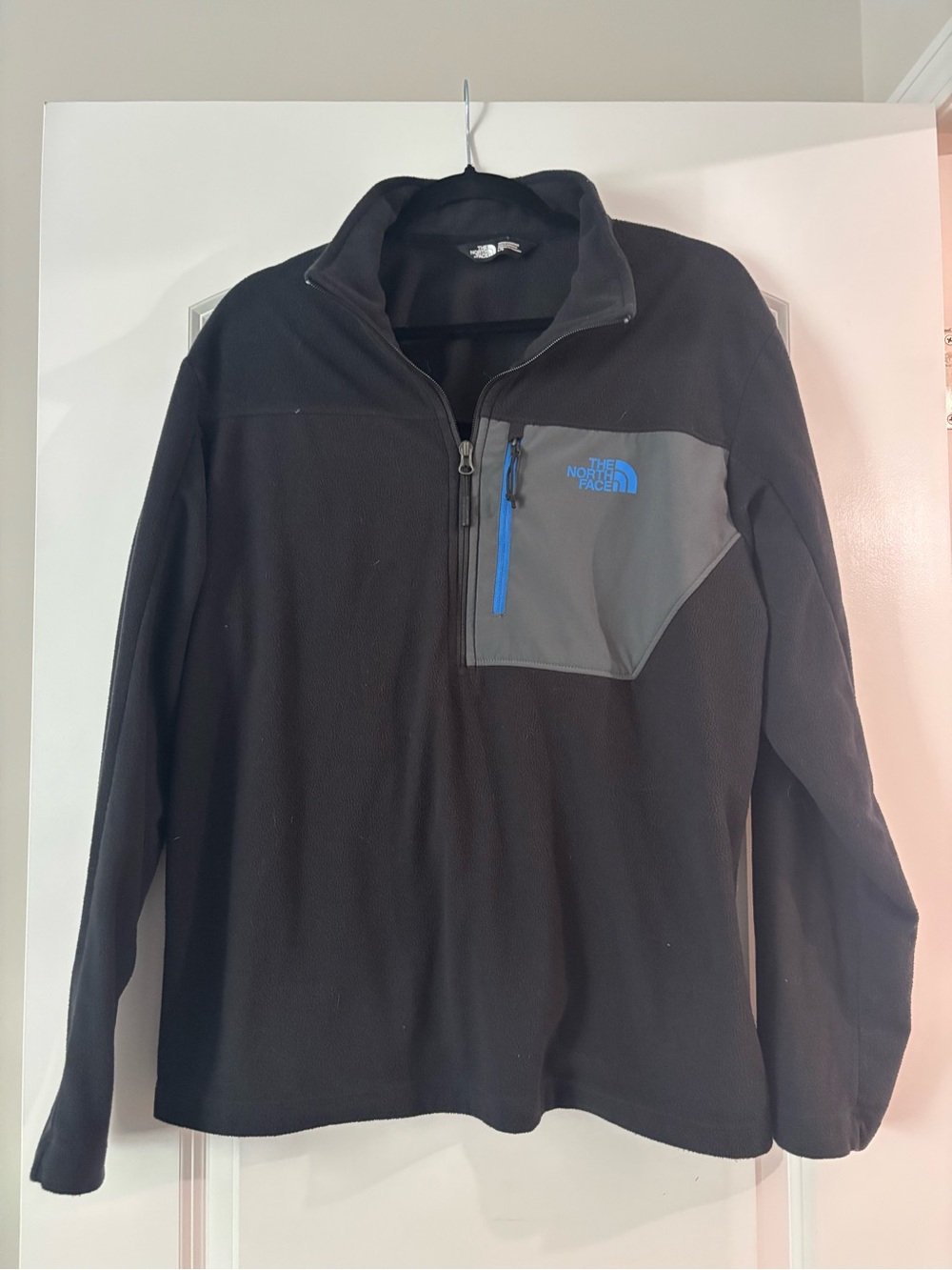 The North Face Black Fleece Half-Zip with Gray Chest Panel